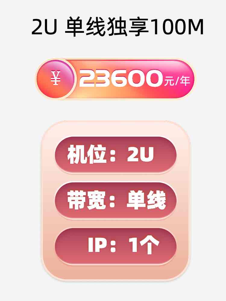 威海单线100M服务器托管价格