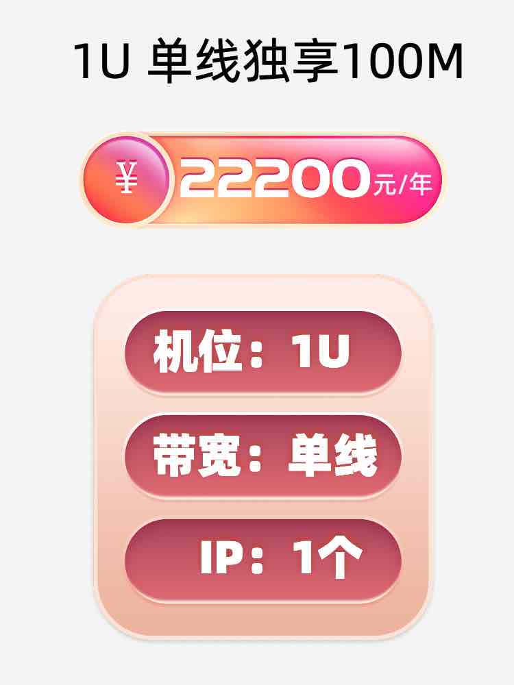 威海单线100M服务器托管价格